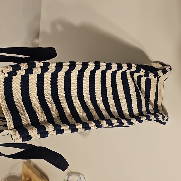 Navy and White Striped Tote Bag - Picture 7 of 14